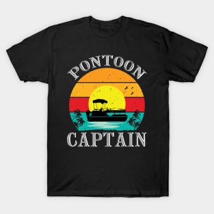 Vintage Style Pontoon Captain Shirt Funny Pontoon Boat Lovers T-Shirt